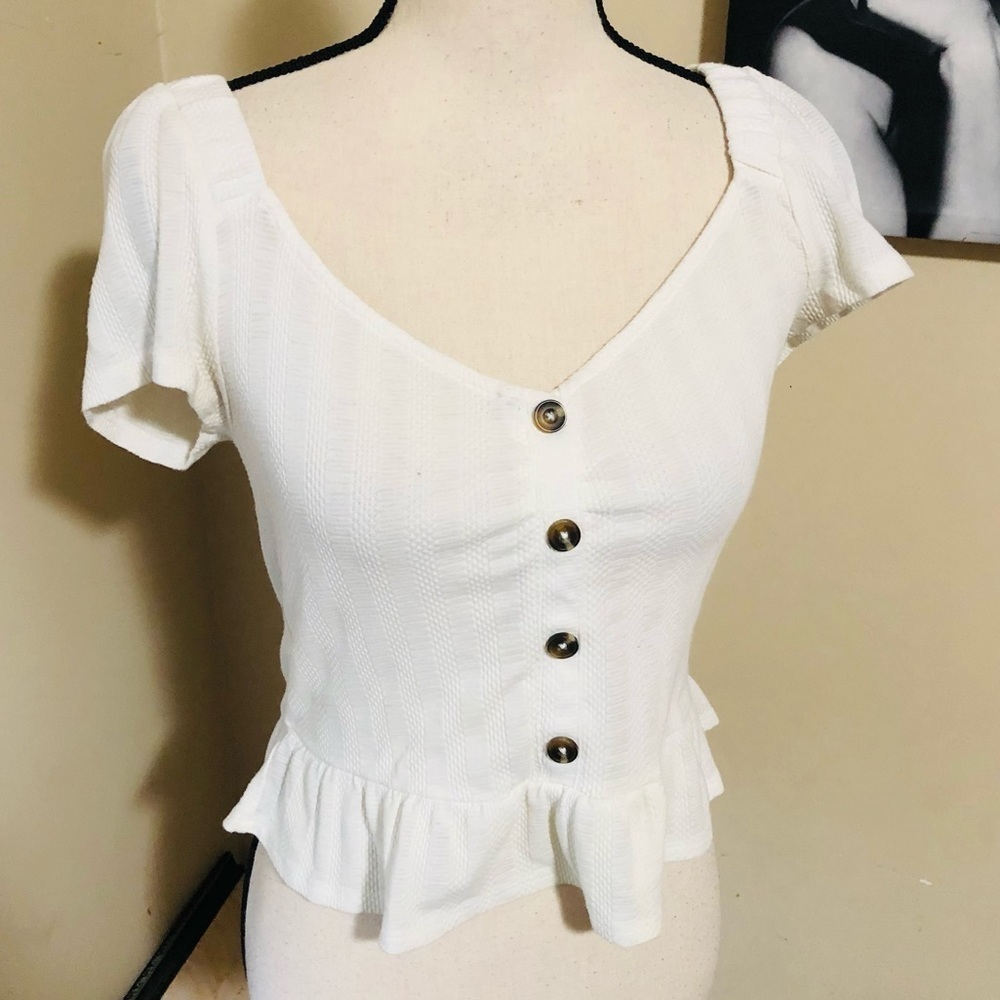 Sunset & Sixth Crop Peplum Top